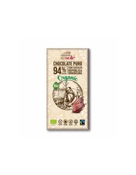 Chocolate Negro 94% 100Gr. Eco Sg de Chocolates Sole