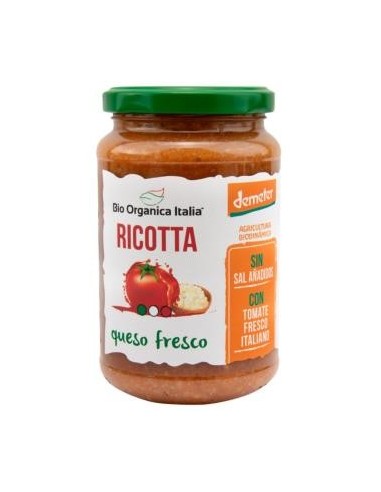 Salsa De Tomate Ricotta 350 Gramos Bio Bio Organica Italia