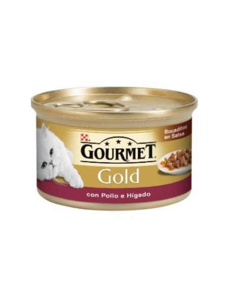 Gourmet Gold Bocaditos Salsa Pollo Higado 24X85 Gramos Purina Vet