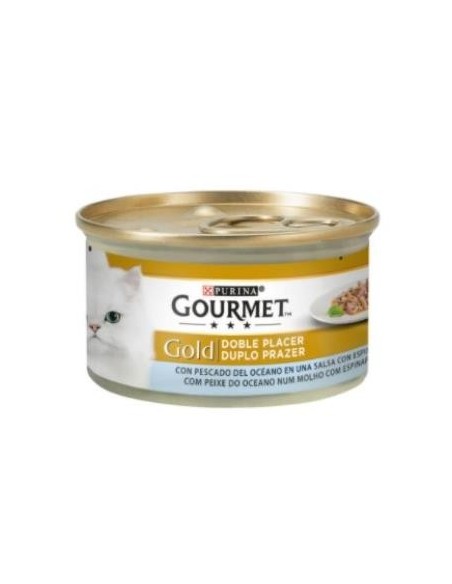 Gourmet Gold Doble Placer Pescado Espinac. 24X85Gr Purina Vet