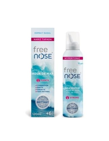 Free Nose Agua De Mar Hipertonic Forte Spray 120 Ml Ysana