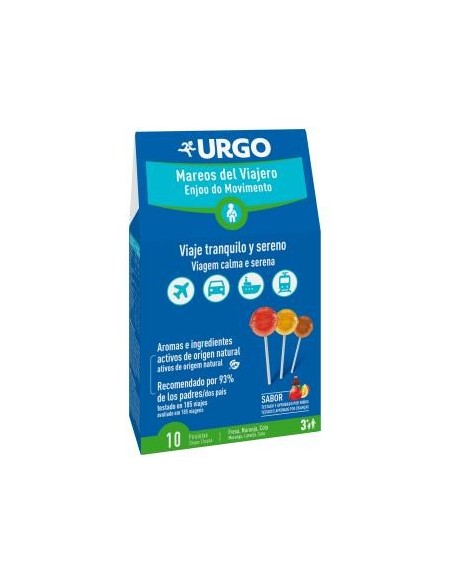 Urgo Mareos Del Viajero 10Piruletas Urgo