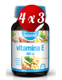 Pack 4x3 uds Vitamina E 400 Ui  60 Capsulas De Dietmed