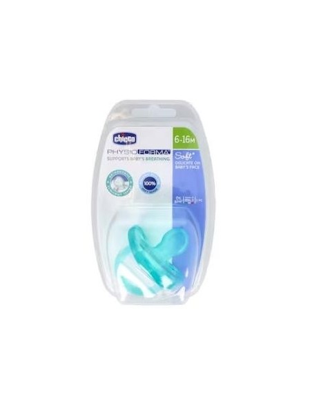 Chupete Physio Soft Silicona Anat Azul 6-12 1Un Chicco