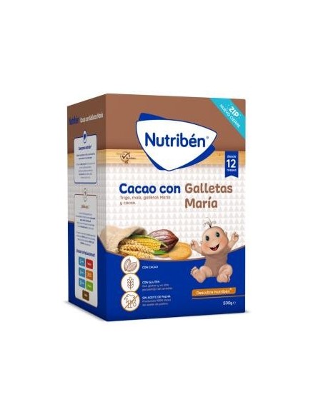 Nutriben Cacao Galletas Maria Papilla 500 Gramos Nutriben
