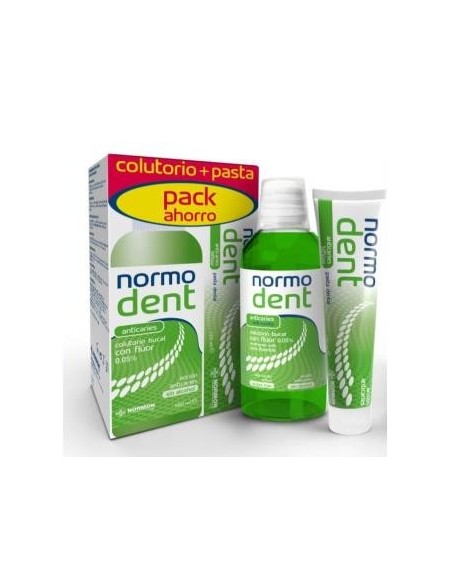 Normodent Anticaries Pack Pasta Dental + Colutorio Normon