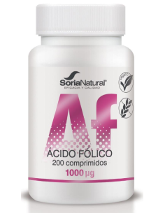 Ácido Fólico 200 comprimidos de liberación sostenida de Soria Natural