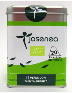 Té Verde-Menta Piperita Bio 20 Pir. Biobox 20 Pirámides de Josenea