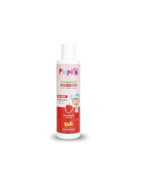 Champú Piopio Prevent Piojos Fresa 200ml Sanasur eficaz