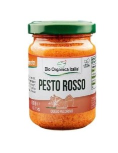 Pesto Rosso Pecorino Bio Vegan 130g - Sabor Italiano Orgánico