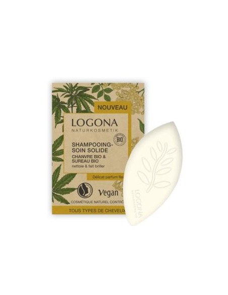 Champu Solido Cañamo Y Sauco 67 Gramos Logona