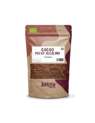 Cacao En Polvo Alcalino Mg 10-12% 200 Gramos Eco Vegan Karma