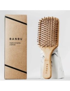 Banbu Cepillo De Bambu Y Caucho Natural Cuadrado. Banbu