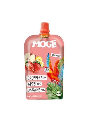 Smoothie Manzana Platano Fresa 6Udsx120 Gramos Demeter Mogli