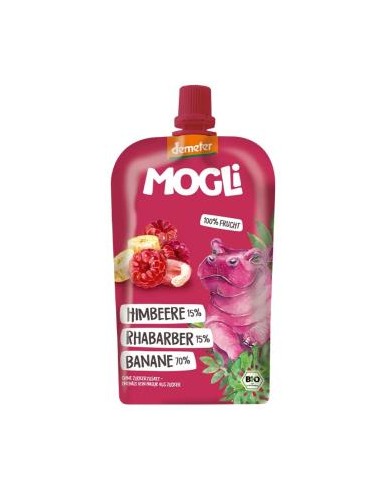 Smoothie Platano Ruibarbo Frambuesa 6Udsx120Gr de Mogli
