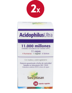 Embalagem de 2 unidades Acidophilus Ultra 30Cap. (Refrigeração) por Sura Vitasan