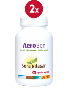 Pacote de 2 unidades Aeroben 90Cap. por Sura Vitasan