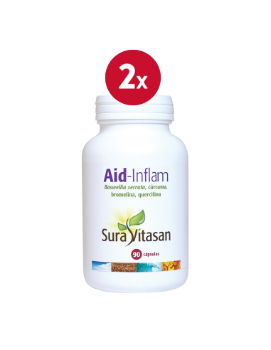 Pacote de 2 unidades Aid-Inflam 90Cap. por Sura Vitasan