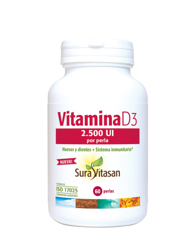 Pacote 2 unidades Vitamina d3 2500 UI 60 pérolas Sura Vitasan