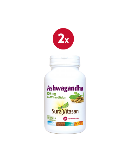 Pacote de 2 unidades Ashwaganda 30Cap. por Sura Vitasan