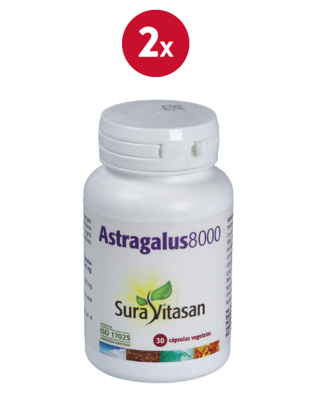 Pacote de 2 unidades Astragalus 8000 30Cap. por Sura Vitasan