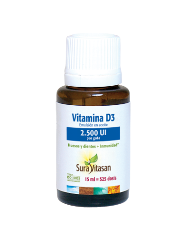 Pacote de 2 unidades Vitamina D3 2.500Ui 15Ml. por Sura Vitasan