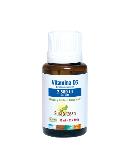 Pacote de 2 unidades Vitamina D3 2.500Ui 15Ml. por Sura Vitasan
