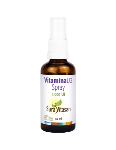 Pacote de 2 pcs Vitamina D3 Spray 50Ml. por Sura Vitasan