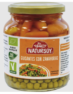 Guisantes y Zanahoria Natursoy 350g – Frescura Natural Saludable