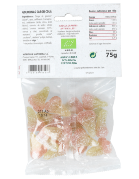 Cerezas de cola de goma Natursoy 75 g – Dulce y natural