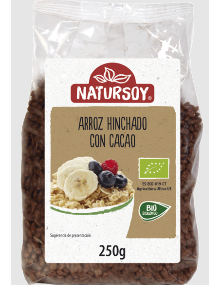 Arroz Hinchado con Cacao Natursoy 250 g – Snack Saludable