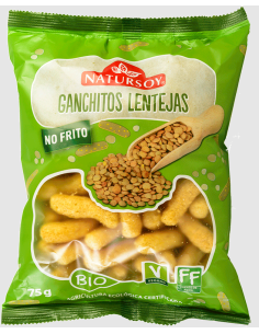 Ganchitos Lentejas Natursoy 75g | Snack Saludable y Crujiente