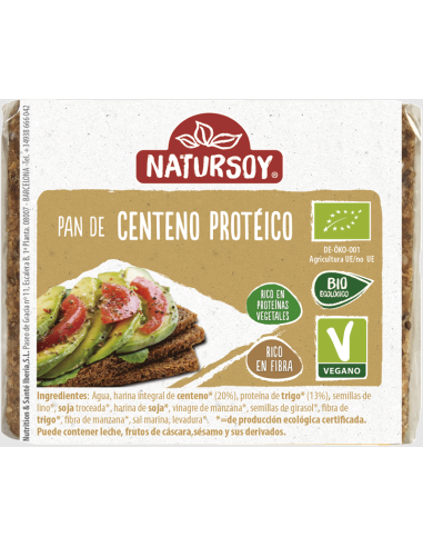 Pan de centeno protéico 250g Natursoy