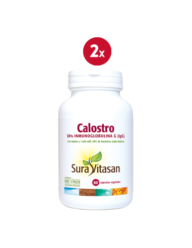 Pacote de 2 unidades Colostro 60Cap. por Sura Vitasan