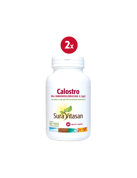 Pacote de 2 unidades Colostro 60Cap. por Sura Vitasan