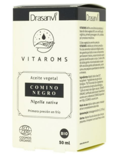 Aceite Vegetal Comino Negro Bio (Primera Presion Frio) 50Ml Ecocert Vitaroms Drasanvi
