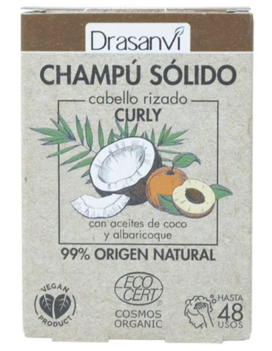 Champu Solido Cabello Rizado Cosm Org 80G Drasanvi