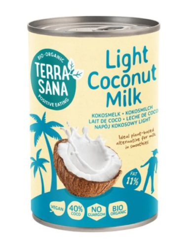 Leche de coco baja en grasas Terrasana 400 ml