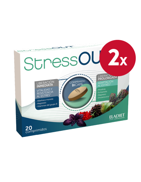 Pacote de 2 unidades Stress Out 20Comp. por Eladiet