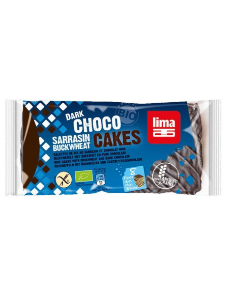 Tortas Finas de Arroz, Sarraceno y Chocolate Negro 90 g Lima