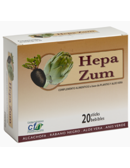 Hepazum 20Sticks de Cfn  Apoyo Natural para tu Hígado