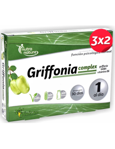 Pacote 3x2 Complexo Griffonia, Nutranature, 30 Cápsulas. por Pinisan