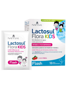 Lactosul Flora Kids Flash Fresa 10 Sobres Bucodispersables