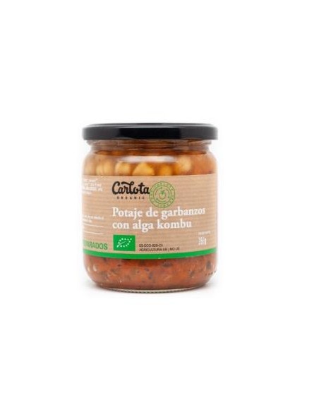 Potaje De Garbanzos Con Alga Kombu 350Gr. Eco Sg de Carlota Organic