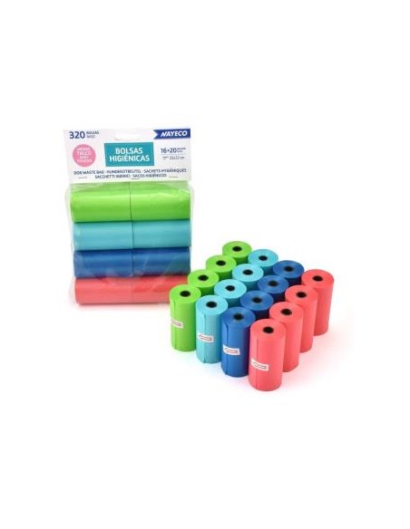 Bolsas Higienicas Aroma Talco 16Rollos 20Bolsas de Nayeco Vet