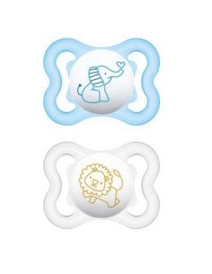 Chupete Air Sili Fisio 0-6M 2Un Azul de Mam