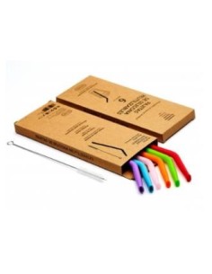 Pajitas Reutilizables De Silicona  6Uds. Ir115 de Irisana