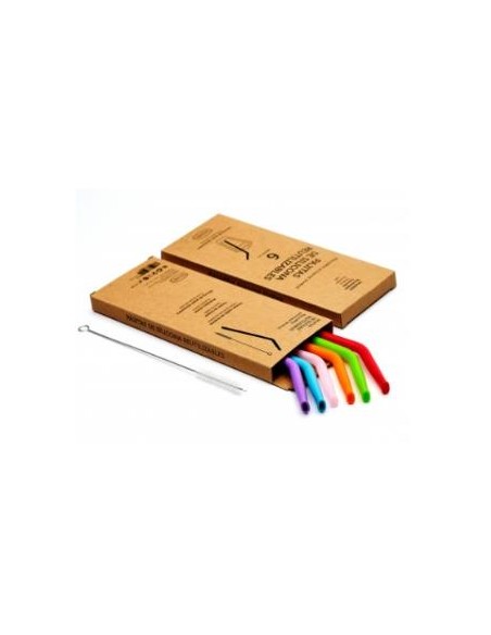 Pajitas Reutilizables De Silicona  6Uds. Ir115 de Irisana