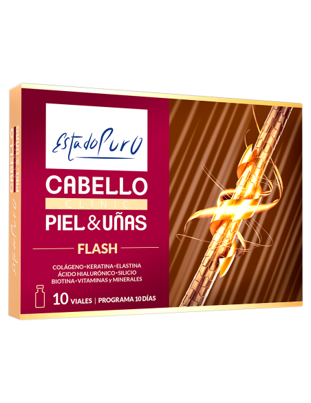 Pack 2 uds Estado Puro Clinic Cabello Piel y Uñas Flash 10 viales