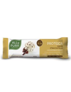 Barra Proteica Chocolate Blanco Stracciatella 40g All Pura
